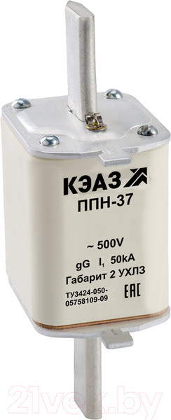 Изображение товара Предохранитель плавкий низковольтный КЭАЗ ППН-37-X3-2-400А-УХЛ3 / 111390