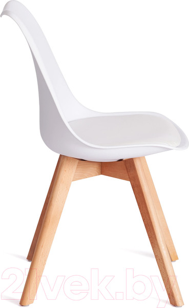 Изображение товара Стул Tetchair Tulip дерево/пластик/экокожа (белый)