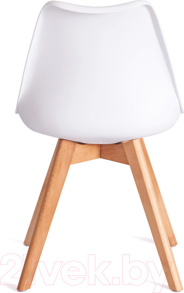 Изображение товара Стул Tetchair Tulip дерево/пластик/экокожа (белый)