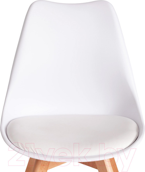 Изображение товара Стул Tetchair Tulip дерево/пластик/экокожа (белый)