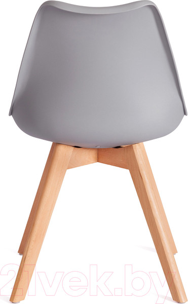 Изображение товара Стул Tetchair Tulip дерево/пластик/экокожа (серый)