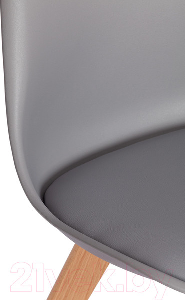 Изображение товара Стул Tetchair Tulip дерево/пластик/экокожа (серый)