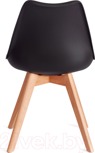 Изображение товара Стул Tetchair Tulip дерево/пластик/экокожа (черный)