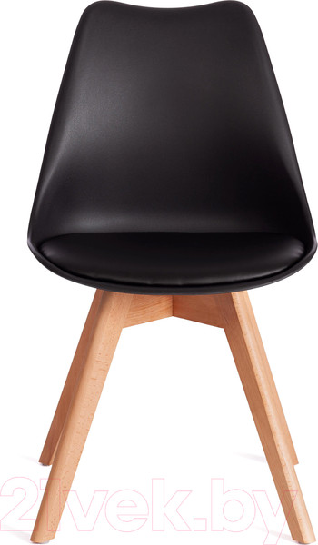 Изображение товара Стул Tetchair Tulip дерево/пластик/экокожа (черный)