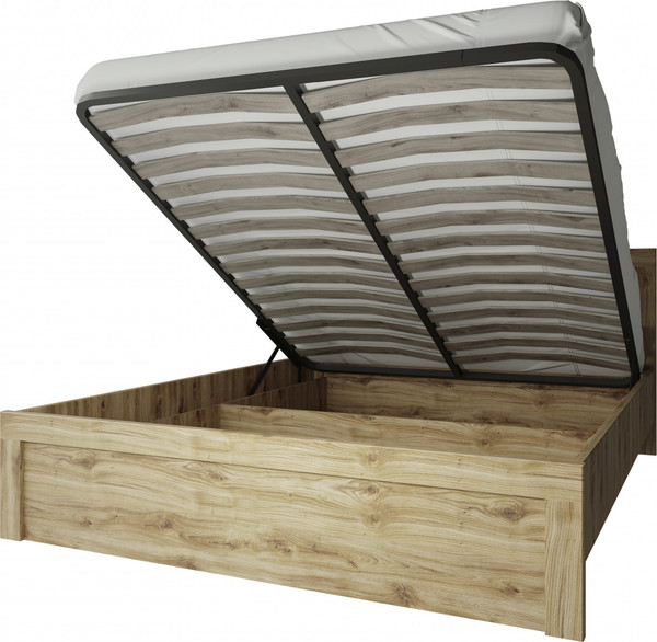 Изображение товара Двуспальная кровать Anrex Doorset 160 с ПМ (дуб наварра)