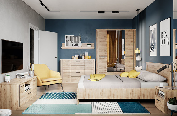 Изображение товара Тумба Anrex Doorset 2D4S (дуб наварра)