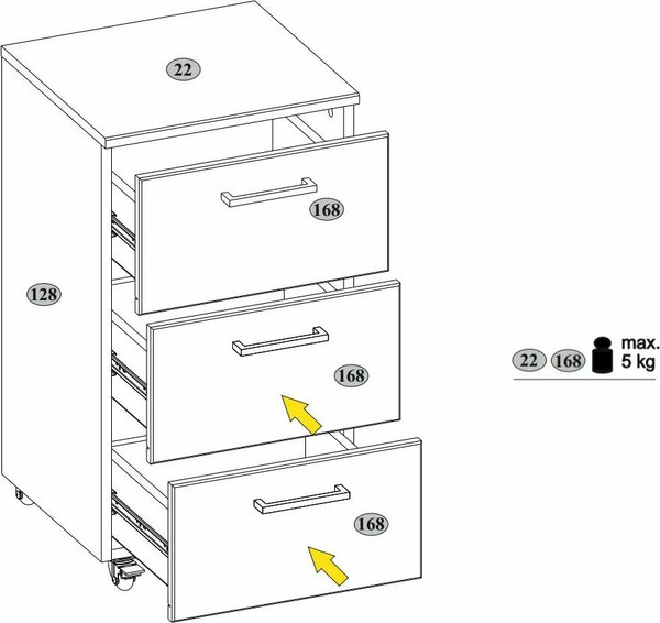 Изображение товара Тумба Anrex Doorset 3S (дуб наварра)