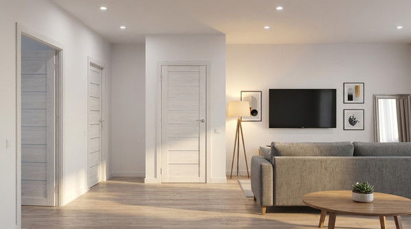 Изображение товара Дверной блок Юни Бона 01 комплект 90x200 (лиственица сибиу/стекло белое)