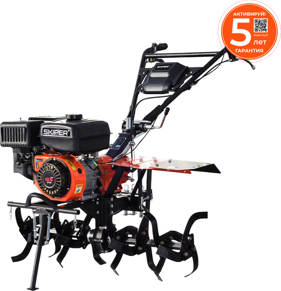 Изображение товара Мотокультиватор бензиновый Skiper SP-860S (8л.с., без ВОМ, пон.передача, 3+1, большой бак и глушитель, без колес)
