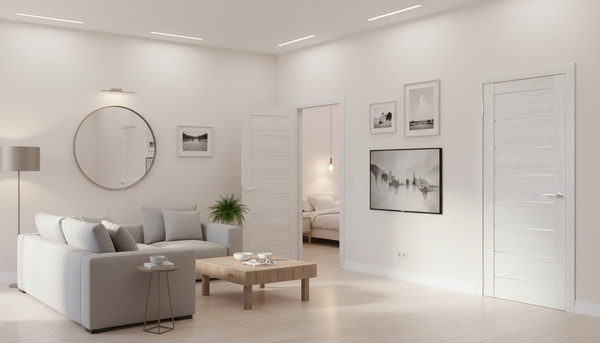 Изображение товара Дверной блок Юни Бона 01 комплект 70x200 (лиственица сибиу/стекло белое)