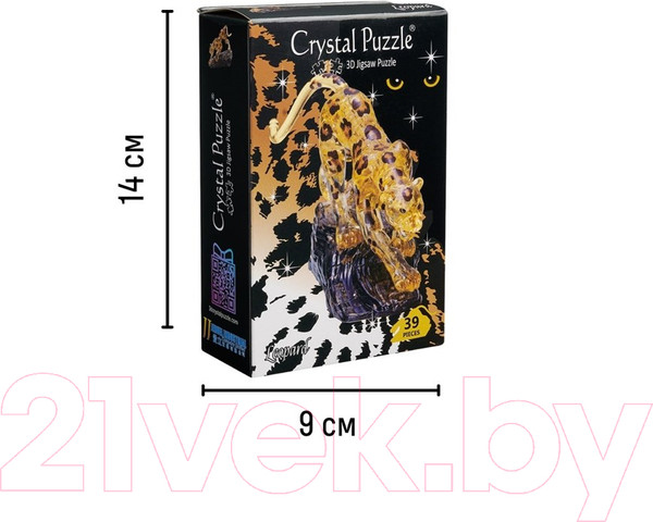 Изображение товара 3D-пазл Crystal Puzzle Леопард / 90269