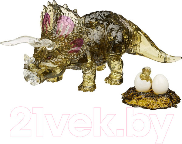 Изображение товара 3D-пазл Crystal Puzzle Трицератопс зеленый / 90271
