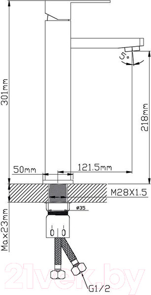 Изображение товара Смеситель Potato P10304S-2