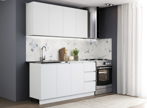 Изображение товара Кухонный гарнитур Артём-Мебель Мэри СН-114 ДСП 1.6м (белый)