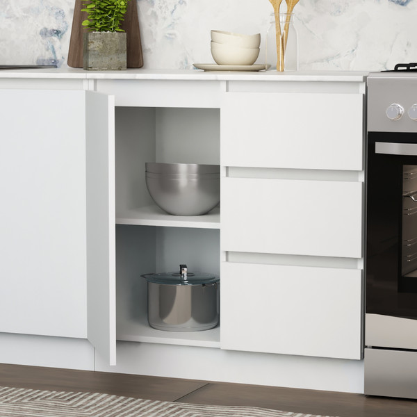 Изображение товара Кухонный гарнитур Артём-Мебель Мэри СН-114 ДСП 1.6м (белый)