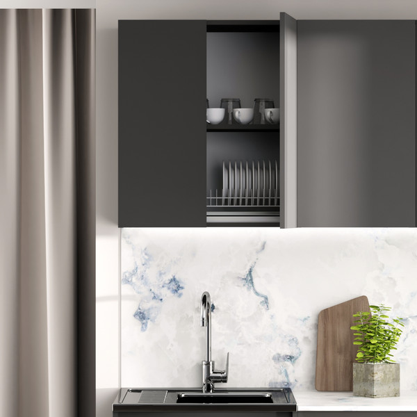 Изображение товара Кухонный гарнитур Артём-Мебель Мэри СН-114 ДСП 1.8м (серый графит)