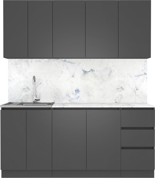 Изображение товара Кухонный гарнитур Артём-Мебель Мэри СН-114 ДСП 1.8м (серый графит)
