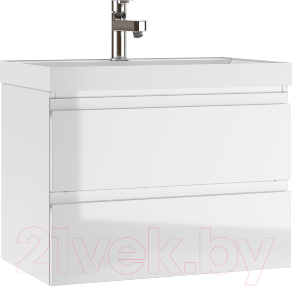 Изображение товара Тумба под умывальник Домино Classica 70 Graffo подвесная В2 / DGr2115T (белый глянец)