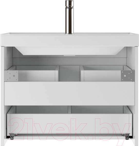 Изображение товара Тумба под умывальник Домино Classica 70 Graffo подвесная В2 / DGr2115T (белый глянец)