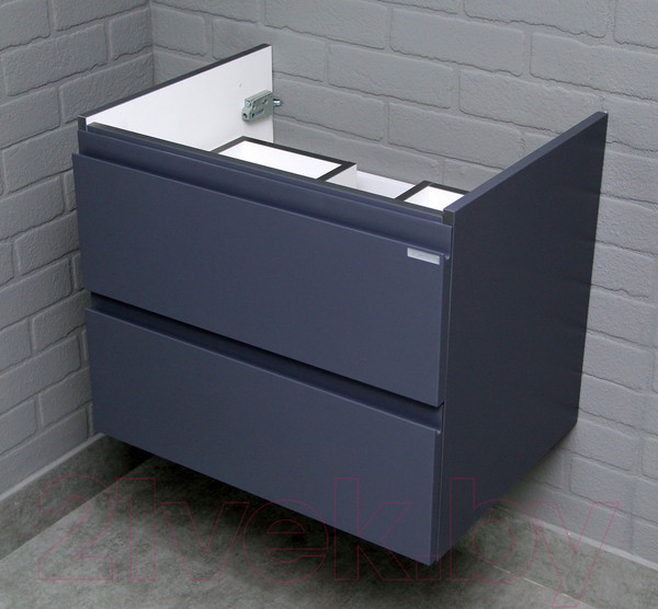 Изображение товара Тумба под умывальник Домино Classica 60 Graffo подвесная В2 / DGr2111T (графит матовый)