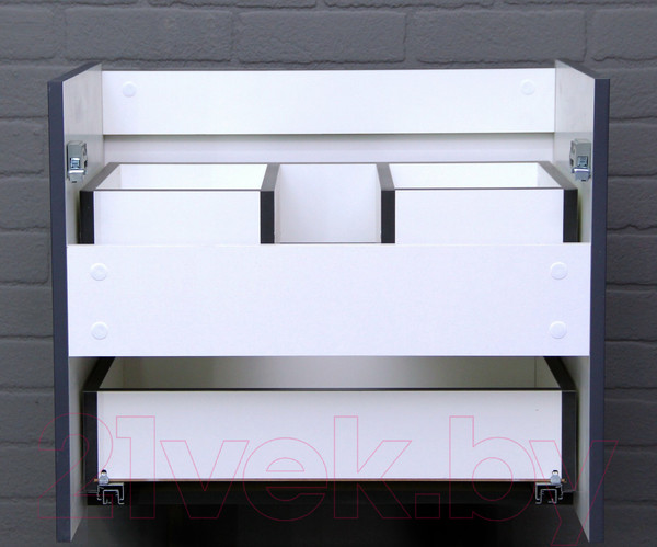 Изображение товара Тумба под умывальник Домино Classica 60 Graffo подвесная В2 / DGr2111T (графит матовый)