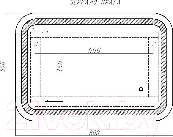 Изображение товара Зеркало Домино Прага 80x55 GL7021Z