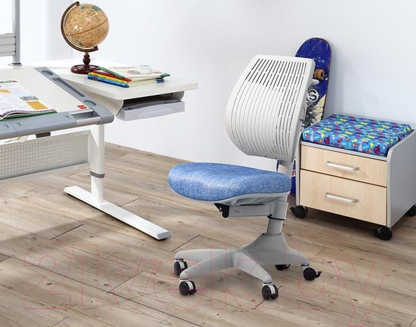 Изображение товара Кресло детское Comf-Pro SpeedUltra растущее (голубой джинс/салатовый чехол)