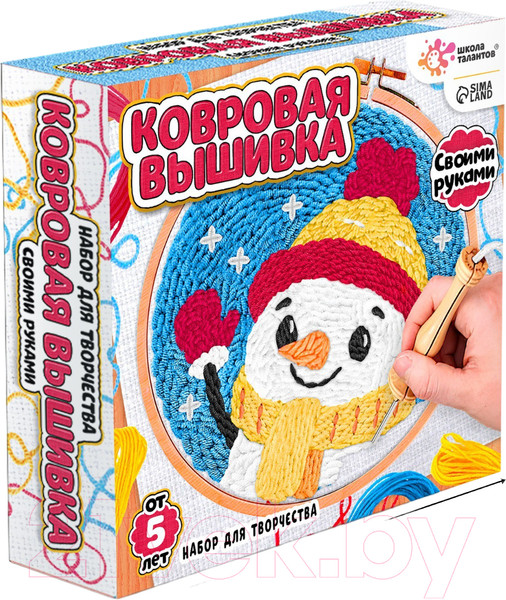 Изображение товара Набор для вышивания Школа талантов Ковровая вышивка. Снеговик / 9519577