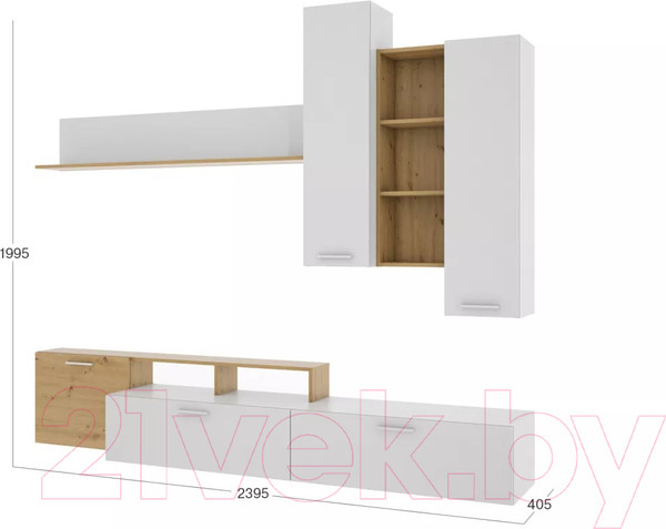 Изображение товара Горка Stolline Грация / СТЛ.411.01 (дуб дикий/белый)