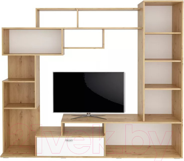 Изображение товара Стенка Stolline Диско / СТЛ.150.01 (дуб дикий/белый)