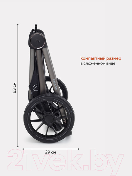 Изображение товара Детская универсальная коляска Rant Falcon 3 в 1 / RA098 (Black)