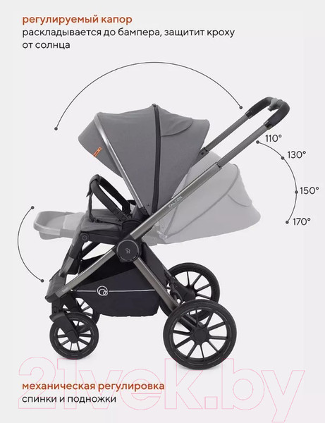 Изображение товара Детская универсальная коляска Rant Falcon 3 в 1 / RA098 (Grey)