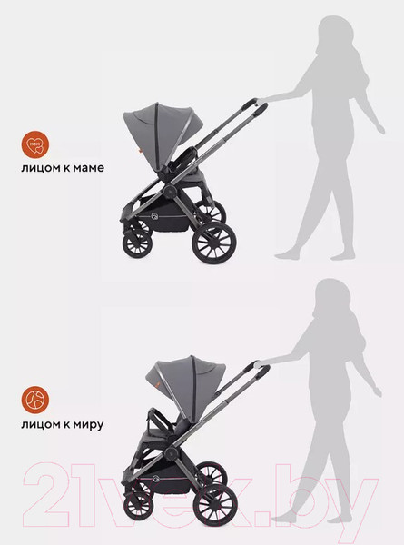 Изображение товара Детская универсальная коляска Rant Falcon 3 в 1 / RA098 (Grey)