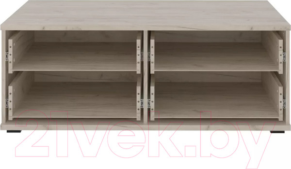 Изображение товара Тумба Stolline Альянс под ТВ 2 ящика / 435.08 (дуб крафт/белый глянец)