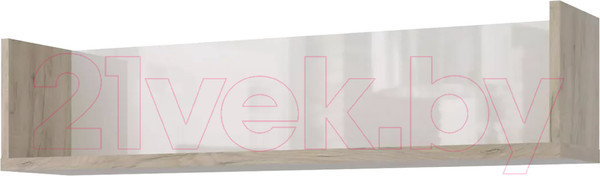 Изображение товара Полка Stolline Альянс / 435.13 (дуб крафт/белый глянец)