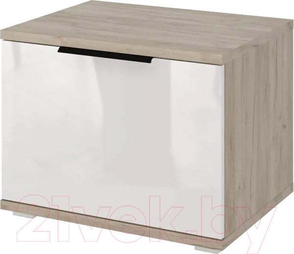 Изображение товара Тумба в прихожую Stolline Альянс / 435.17 (дуб крафт/белый глянец)