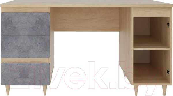 Изображение товара Письменный стол Stolline Киото / СТЛ.339.06 (дуб небраска/бетон темный)