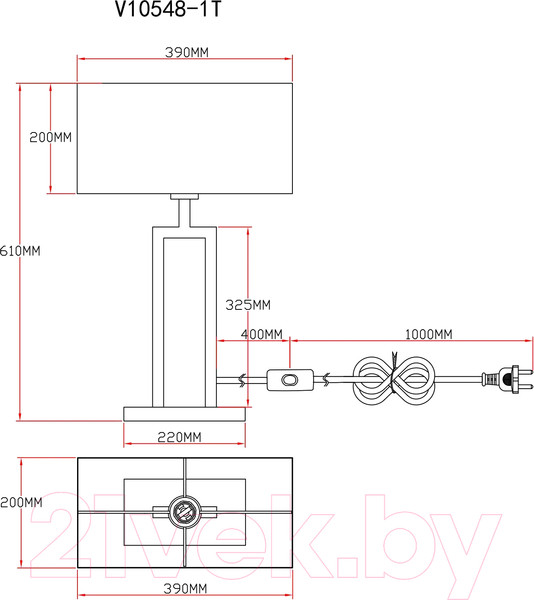 Изображение товара Прикроватная лампа Moderli Viola / V10548-1T