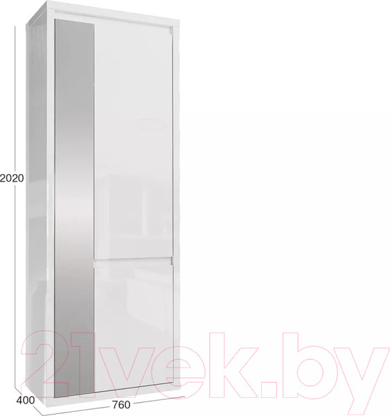 Изображение товара Шкаф Stolline Норден 2-х дверный / 413.01 (белый)