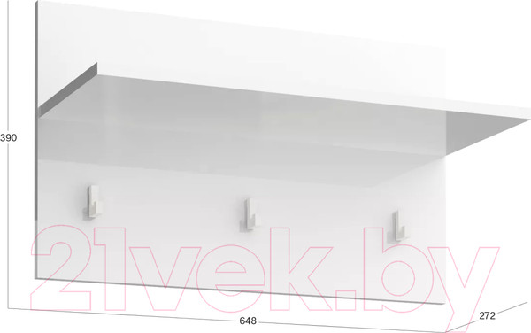 Изображение товара Вешалка для одежды Stolline Норден / 413.06 (белый)