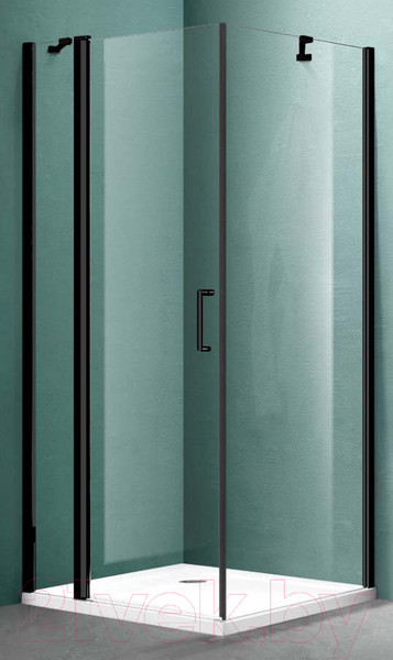 Изображение товара Душевой уголок Adema Сканди 90 (черный/прозрачное стекло)