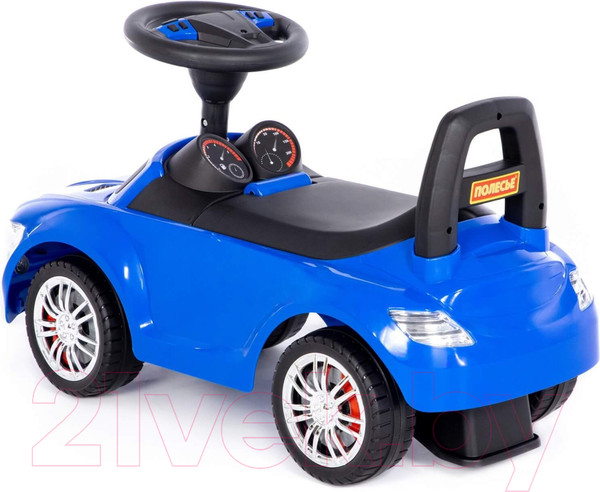 Изображение товара Каталка детская Полесье SuperCar №1 со звуковым сигналом / 94872 (синий)