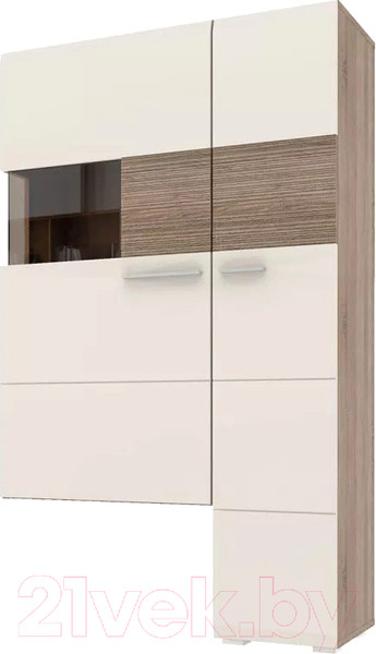 Изображение товара Шкаф с витриной Stolline Филадельфия / СТЛ.263.03 (дуб сонома трюфель/латте)