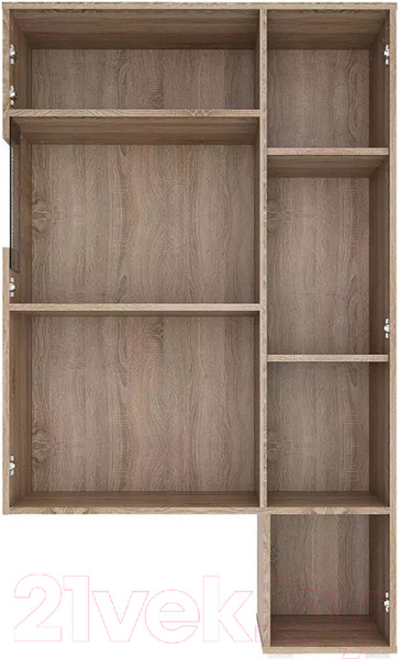 Изображение товара Шкаф с витриной Stolline Филадельфия / СТЛ.263.03 (дуб сонома трюфель/латте)