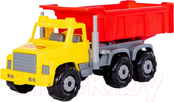 Изображение товара Самосвал игрушечный Полесье Супергигант / 96630 (желтый/красный)