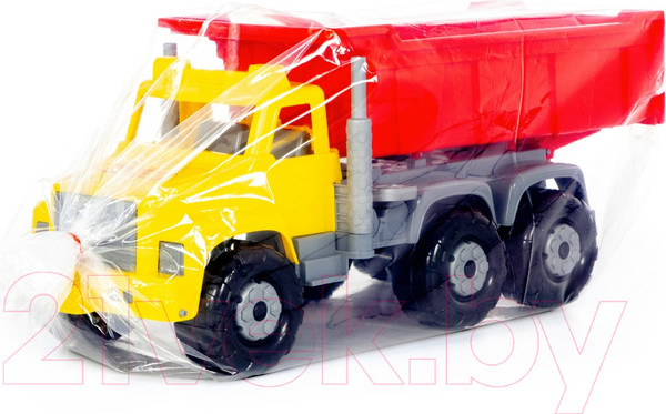 Изображение товара Самосвал игрушечный Полесье Супергигант / 96630 (желтый/красный)