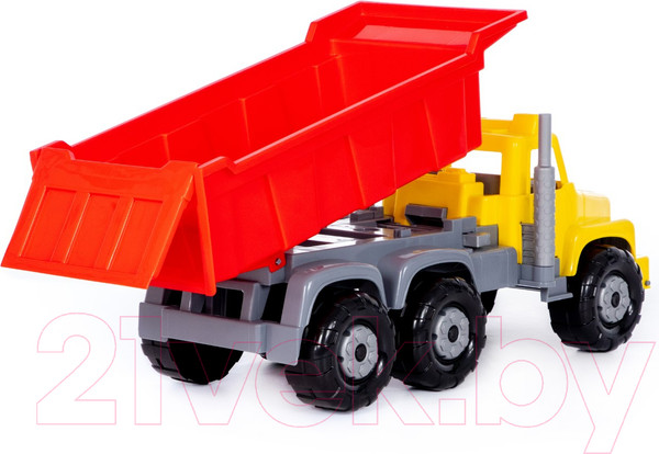 Изображение товара Самосвал игрушечный Полесье Супергигант / 96630 (желтый/красный)