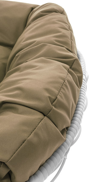 Изображение товара Кресло садовое M-Group Пончик / 12320101 (белый ротанг/бежевая подушка)