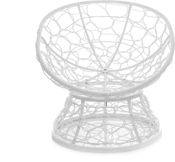 Изображение товара Кресло садовое M-Group Пончик / 12320101 (белый ротанг/бежевая подушка)