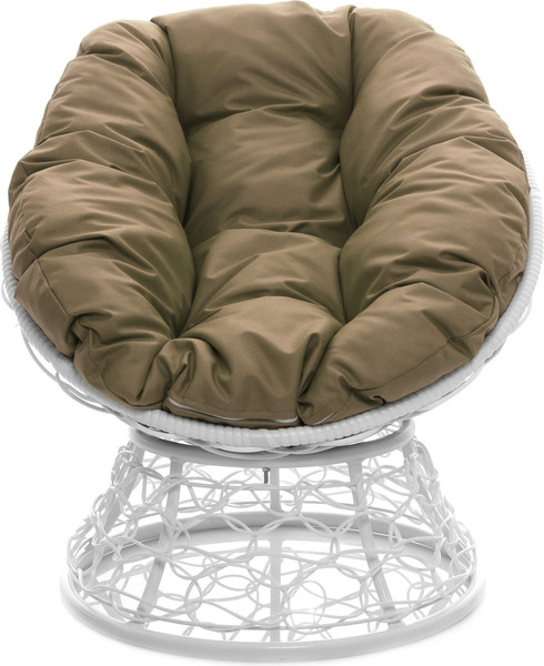 Изображение товара Кресло садовое M-Group Пончик / 12320101 (белый ротанг/бежевая подушка)
